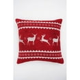 thumbnail image 2 of Expobazaar  Jacquard Woven Cushion with Filler 24"x24" Reindeer, 2 of 4