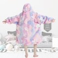 thumbnail image 6 of Glow in the Dark Butterfly Blanket Hoodies for Kids 6-13YR Oversize Wearable Blanket Hoodies for Boys Girls Teens, 6 of 6