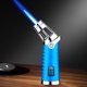 thumbnail image 4 of Encendedor de soplete de butano | Diseño metálico recargable a prueba de viento Blue Flame | Llama ajustable | Encendido electrónico | Cerradura de seguridad | Portátil para barbacoa, acampada, uso, 4 of 7