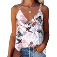 thumbnail image 2 of Camiseta con estampado informal para mujer, cuello en V, moda, sin mangas, blusa con tirantes Fridja  qr6005, 2 of 8