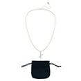 thumbnail image 4 of Time and Tru Women's Silvertone Initial X Necklace with Giftable Pouch, 4 of 5