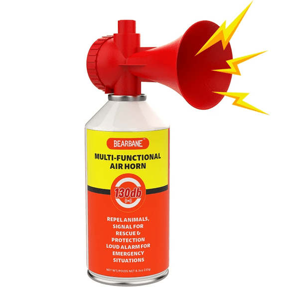 130dB Professional Bear Deterrent Air Horn, Loud Emergency Safety Horn for Hiking Camping Hunting, Portable Handheld Aerosol Horn for Wildlife Defense