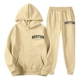 thumbnail image 2 of 2025 Fall Fashion Casual Tacksuit Matching Sets Men's Tracksuit 2 Piece Hoodie Athletic Jogging Sweatsuits for Men Casual Sports Long Sleeve Pullover Suit Set (Beige, M), 2 of 5