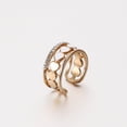 thumbnail image 2 of Heart Ring Gold Plated Korean Design Unisex Ring with Alloy and Artificial Gems Inlaid Geometric Metal Elements Fashion Jewelry Gift for Her or Him, 2 of 5