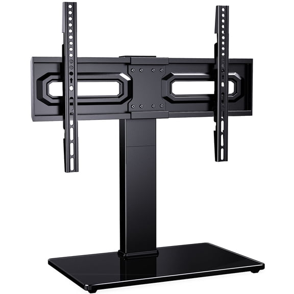MountFTV Universal Swivel Table Top TV Stand for 32-75 inch TVs, Hold up to 99LBS, Max 600x400mm, Tabletop Desktop TV Stand Base with 35° Swivel, 6 Height Adjustable
