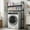 Black, variant on Zehiseta Space Saving Bathroom Storage Unit 2 Tier Over Washing Machine Rack with Side Hooks