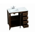 thumbnail image 7 of Elegant Lighting VF90236WH Grant 36" Free Standing Single Basin Vanity Set - White, 7 of 7