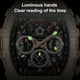 thumbnail image 4 of Relojes Para Hombre, Reloj De Cuarzo De Moda, Manecillas Luminosas, Sincronización Multifuncional, Calendario De Fase Lunar, Relojes De Pulsera Con Correa De Silicona Suave,, 4 of 7