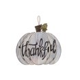 thumbnail image 1 of Wooden White Thankful Pumpkin Wall Hanger, 1 of 1