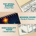 thumbnail image 2 of Netecom Colorful Christmas Coloring Book Spiral Bound for Adults, Wooden Cover, 30 Coloring Pages of Festive Ornament, Holiday Wreath, Christmas Trees, Winter Scene for Stress Relief and Relaxation, 2 of 6