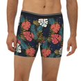 thumbnail image 2 of Men'S Boxer Briefs, Red Banana Leaves Soft And Breathable Mens Underwear Boxer Briefs With Widen Waist, 2 of 2