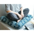 thumbnail image 4 of Solid Cotton Linen Floor Cushion Tufted Meditation Yoga Tatami Seating Cushion for Home Sofa Bed Office Car Decor, 22 Inch Diametre, 4 of 7