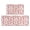 Cow and Strawberry Pink Pattern, variant on Cow and Flower Beige Pattern Anti Fatigue Kitchen Rugs Set Of 2, Non Slip Washable Decorative Floor Mats for Kitchen Sink Laundry, 17"x30" and 17"x47"