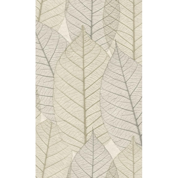 Greche Botanical Dry Leaves Veins Double Roll Non-Woven Non-Pasted Textured Wallpaper 57 Sq. Ft.