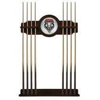 University of New Mexico Solid Wood Cue Rack with a English Tudor Finish
