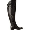 thumbnail image 3 of Sam Edelman Pierce Black Almond Toe Pull On Stacked Heel Riding Knee High Boots (Black, 7), 3 of 3
