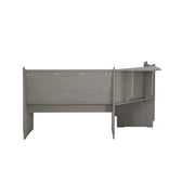Linon Talon Pine Wood Corner Dining Nook Set with Storage in Gray Finish