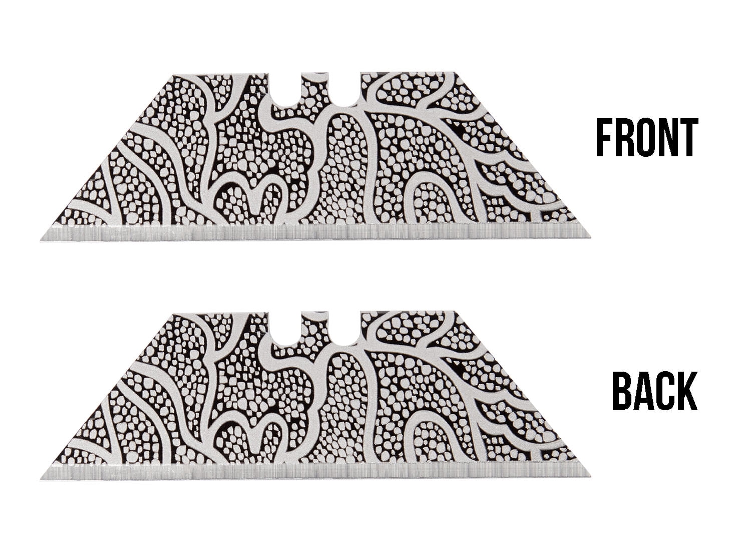 Steel Blade for Utility Knife Box Cutter Engraved by NDZ Performance, Bone Marrow 5 Pack