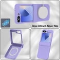 thumbnail image 4 of Dteck Designed for Samsung Galaxy Z Flip 5 Case with Hinge Protection, Slim Full Body Protective Shockproof Phone Case with Screen Protector for Galaxy Z Flip 5,Purple, 4 of 6