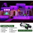 thumbnail image 6 of Icicle Christmas Lights Outdoor, 33ft 400 LED Icicle Lights for Outside, Plug in Twinkle Lights Indoor with 8 Modes Timer Waterproof for House Holiday Decor Wedding Christmas Decorations (Purple), 6 of 18