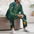 thumbnail image 7 of Naloa Jelly Fish Men’s Pajamas Set - Long Sleeve Button Down Sleep Shirt and Pajama Bottoms Sleepwear Set-Small, 7 of 7