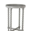 thumbnail image 2 of Wooden Round Accent Table with Tray Top and Beaded Turned Legs, Black- Saltoro Sherpi, 2 of 3