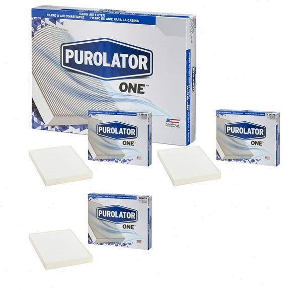 3 pc Purolator ONE C26176 Cabin Air Filters for 807 HVAC Heating Ventilation Air Conditioning Vent Filters