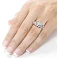 thumbnail image 3 of beryl_creation Women's 2.55 Ct Princess Cut White Diamond Engagement Wedding Thanksgiving Christmas Bridal Ring Set 14K Yellow Gold Plated 925 Sterling Silver -7.5, 3 of 3