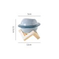 thumbnail image 4 of Florero pequeño Perfecl de Cerámica y madera azul, 4 of 8