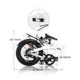 thumbnail image 4 of 20 Inch Folding Bike, Steel Frame, 7 Speed Shifter City Bike with Adjustable Seat, Dual Disc Brakes, Anti-Skid Tires, Portable Road Bike for Commuting Fitness, 4 of 8