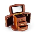 thumbnail image 2 of Gorgeous And Spacious Upright Wood Tone Musical Jewelry Box - Anchors Aweigh, 2 of 2