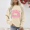 thumbnail image 2 of Holzkary Women's Football Game Day Sweatshirt Graphic Print Sunday Long Sleeve Crewneck Fall Pullover Graphic Print Oversized Crewneck Sweatshirts Long Sleeve Pullover for Gameday Hoodies Beige L, 2 of 5