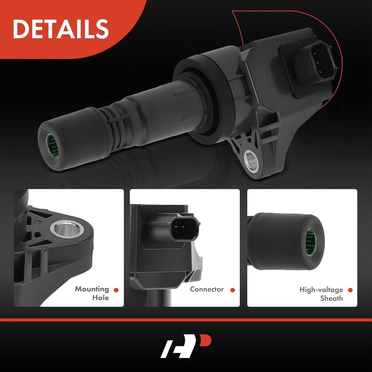 A-Premium Ignition Coil Pack Compatible with Acura ILX 2013-2015 Honda Civic 2012-2015 HR-V 1.8L 2.0L 2016-2019 Front 4-PC