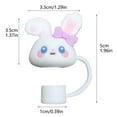 thumbnail image 2 of Colorful Silicone Cartoon Straw Caps And Reusable Drink Covers For Kids, 2 of 3