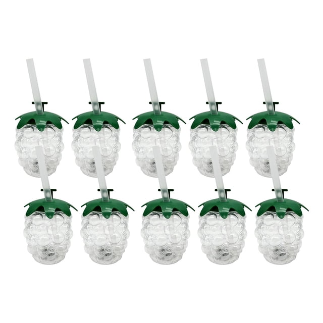 10 piezas frutas tazas de uva regalo de agua leche de agua hermosas botellas portátiles Transparente