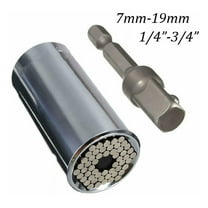 INTBUYING 1/4-3/4inch Universal Socket Wrench with Power Drill Adapter Steel