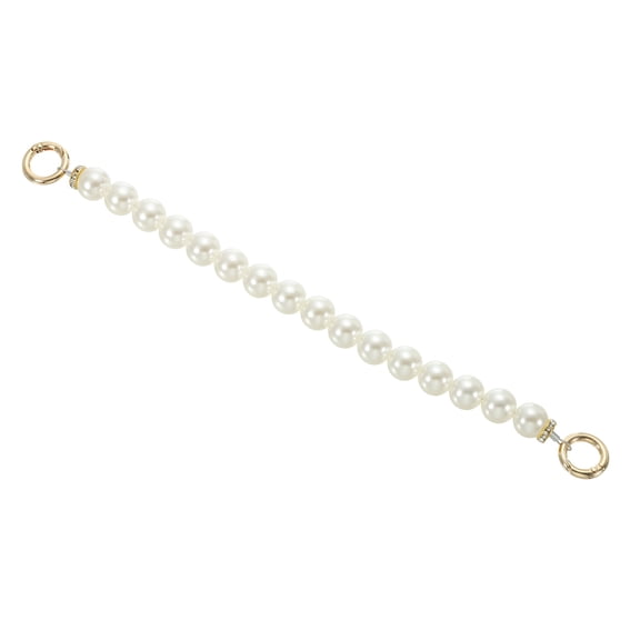 Uxcell Imitation Pearl Bead Purse Chain 10" for DIY Handbag Chain Replacement Decoration, Light Gold