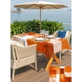 thumbnail image 6 of 60x120 Inch Outdoor Tablecloth with Umbrella Hole Zipper Rectangle Burnt Orange Geometric Rectangular Tablecloths Outside Waterproof Watercolor Ombre Modern Abstract Art Patio Table Cover for Picnic, 6 of 8