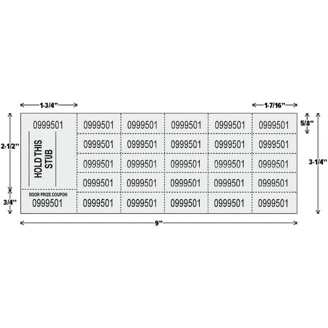 Auction Tickets - 1000 Sheets - Assorted Colors (Cyan)