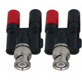 thumbnail image 1 of Juego de 2 conectores coaxiales BNC macho a banana dual para cables de osciloscopio JAMW Sencillez, 1 of 5