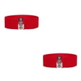 thumbnail image 4 of Minnieouse Moda cinturón elástico ajustable cómodo abajo chaqueta Multicolor adornos Día de San Valentín mujer accesorios rojo Rojo 2piezas, 4 of 6
