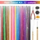 thumbnail image 1 of Zhuge Kit de extensiones de cabello con purpurina de 48 pulgadas, 22 colores, con herramientas, accesorios para cabello de hadas resistentes al calor para mujeres, niñas y niños, 1 of 2