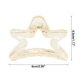 thumbnail image 4 of Unique Bargains 1 Pc Hair Clip Five-pointed Star Pattern Claw Clip 2.36"x1.46"x1.77" Clear Champagne, 4 of 5