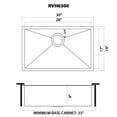 thumbnail image 3 of Ruvati 30in Black Stainless Steel Workstation Undermount Kitchen Sink Single Bowl, 3 of 10
