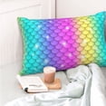 thumbnail image 6 of Disketp Pillow Covers Rainbow Scales2 Pattern Throw Pillow Case Cushion Covers,Cushion For Bedroom,Couch,Home-14"X20", 6 of 8