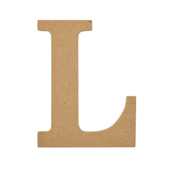 Plaid Unfinished Wood 5" Letter, L