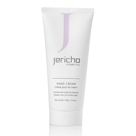 Jericho Cosmetics Crema de manos - Hidratante y nutritiva con aceite de oliva de aloe y sales del Mar Muerto - Fórmula hidratante con hamamelis y vitamina E - No grasa 3.4 oz