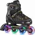 thumbnail image 1 of Patines Linea 4 Ruedas Little Monkey Luz Led Niños Y Adultos Talla Ajustable 21-23.1 cm, 1 of 10