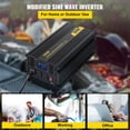 thumbnail image 2 of VEVOR Power Inverter, 2000W Modified Sine Wave Inverter, DC 12V to AC 120V Car Converter, with LCD Screen, Remote Controller, LED Indicator, AC Outlets Inverter for Truck RV Car Boat Travel Camping, 2 of 11