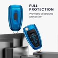 thumbnail image 2 of Car Key Case Compatible with Ford 3-Button - Silicone Car Key Cover - High Gloss Blue Protective Case, 2 of 5